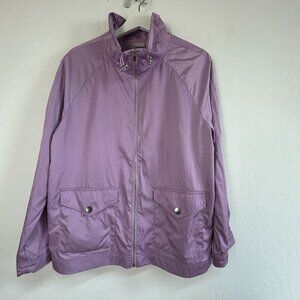 Chico's Zenergy Womens Lavender Lightweight Windbreaker Jacket Size 2, US 12/14